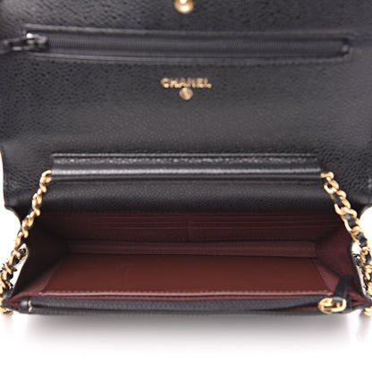 Chanel Caviar Quilted Wallet On Chain WOC Black 5 of 11