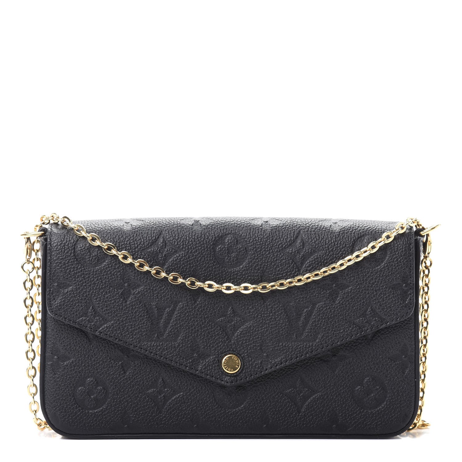 Louis Vuitton Empreinte Pochette Felicie Chain Wallet Black 1 of 11