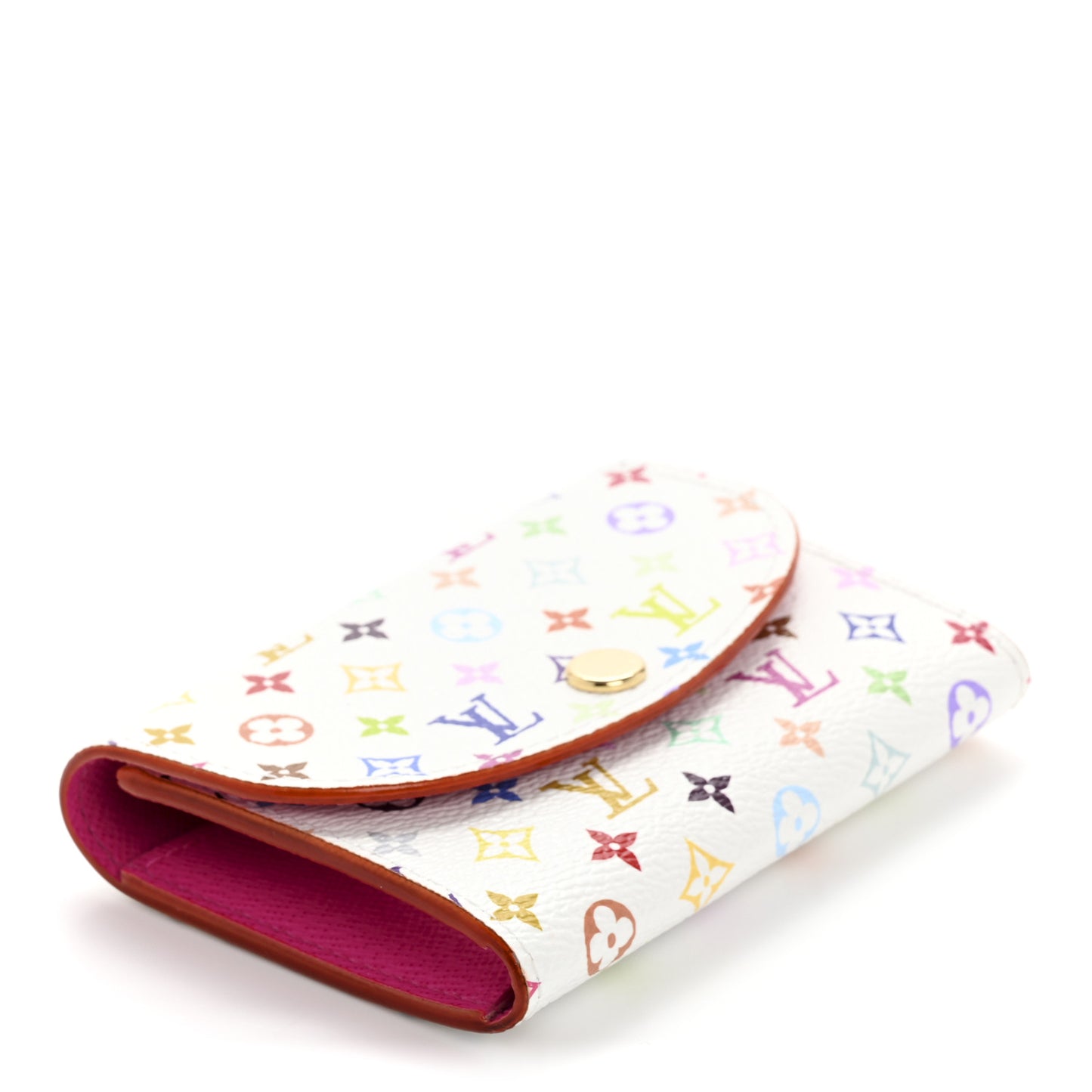LV X TM Monogram Multicolor Rosalie Coin Purse White Kawaii Pink