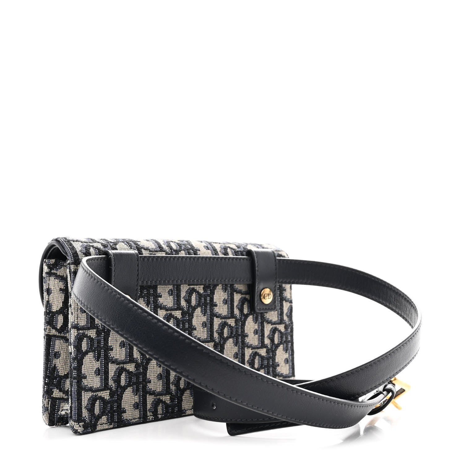 Christian Dior Oblique Saddle Belt Bag Blue 3 of 11