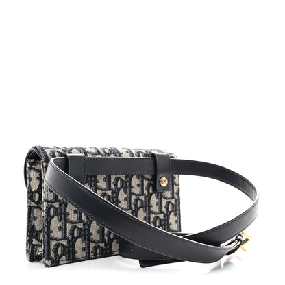 Christian Dior Oblique Saddle Belt Bag Blue 3 of 11