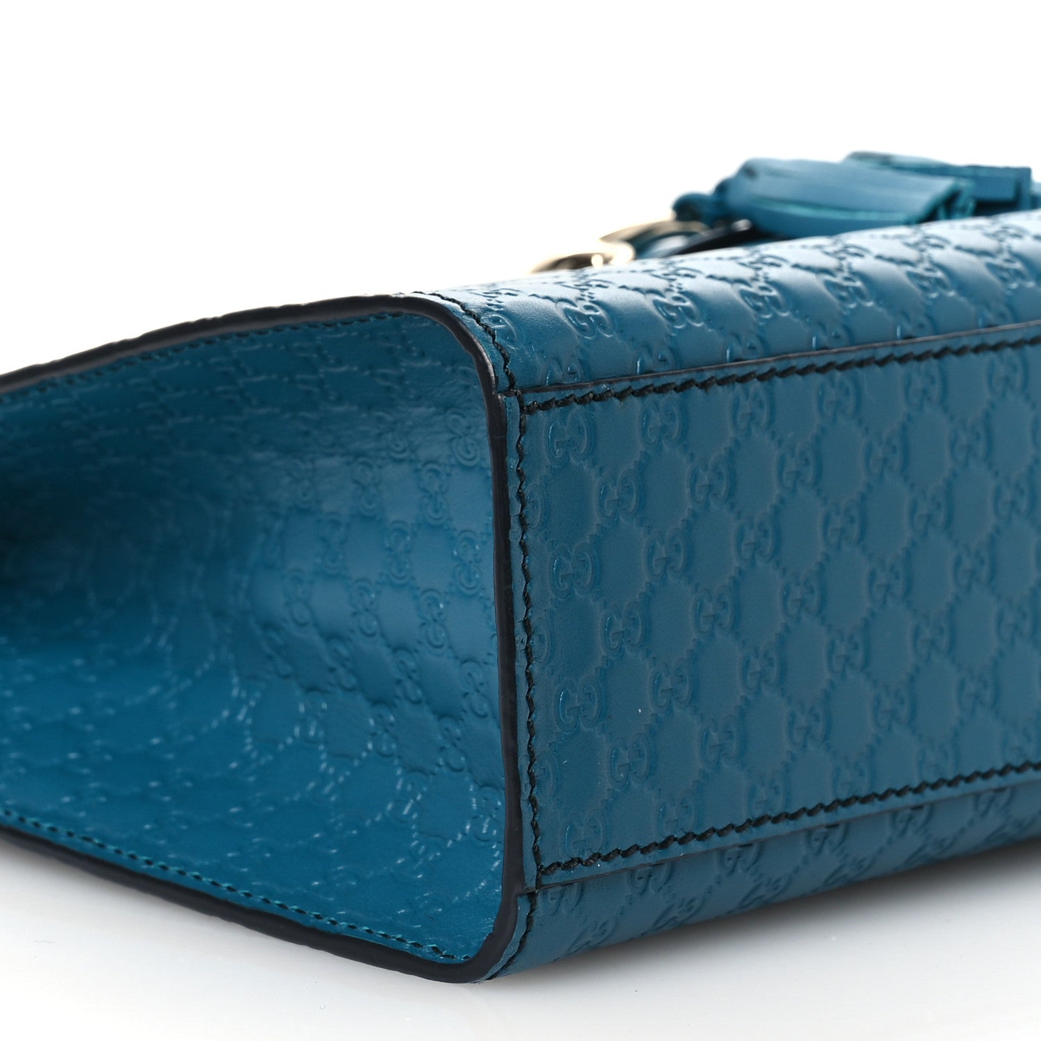 Gucci Soft Microguccissima Medium Emily Chain Shoulder Bag Deep Cobalt 8 of 10