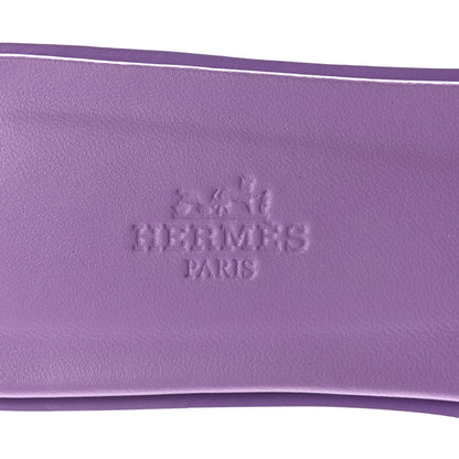 Hermes Ostrich Oran Sandals 40 Violet 6 of 8