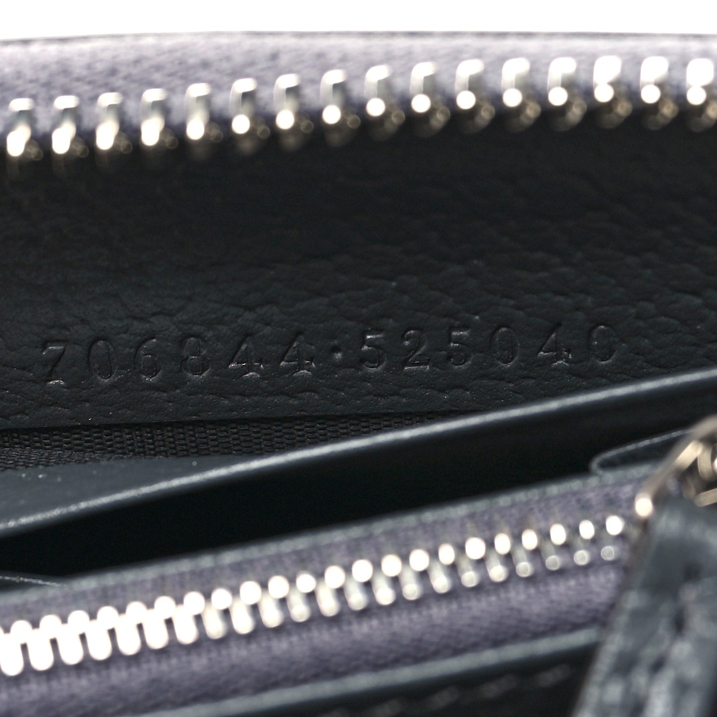 GG Supreme Monogram Textured Dollar Calfskin Ophidia Zip Around Wallet Grey Black Graphite Grey