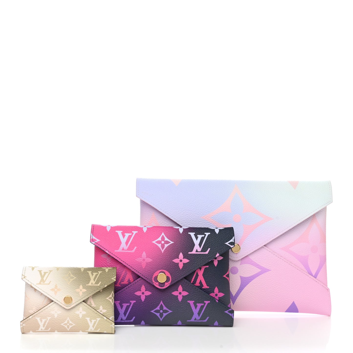 Monogram Giant Spring In The City Kirigami Pochette Set Sunrise Pastel Midnight Fuchsia Sunset Kaki