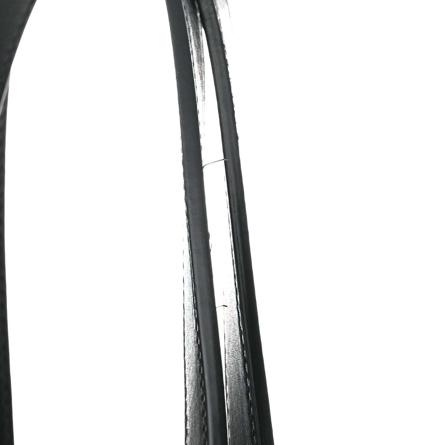 Calfskin Logo Debossed Tote Black