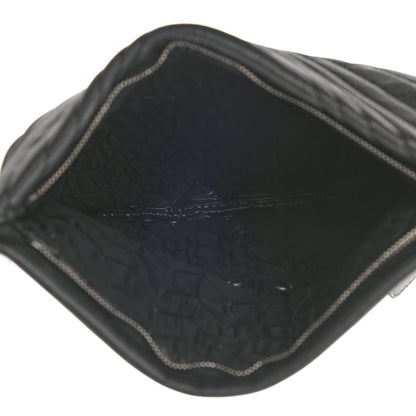 Chanel Calfskin Chevron CC Beauty Clutch Black 5 of 7