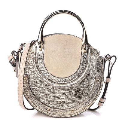 Chloe Metallic Calfskin Suede Small Pixie Bag Gold 1 of 9