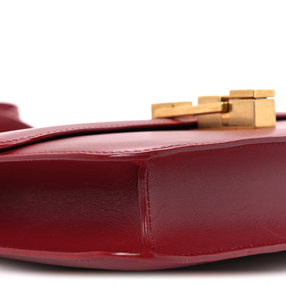 Saint Laurent Box Calfskin Le Carre Satchel Opyum Red 8 of 9