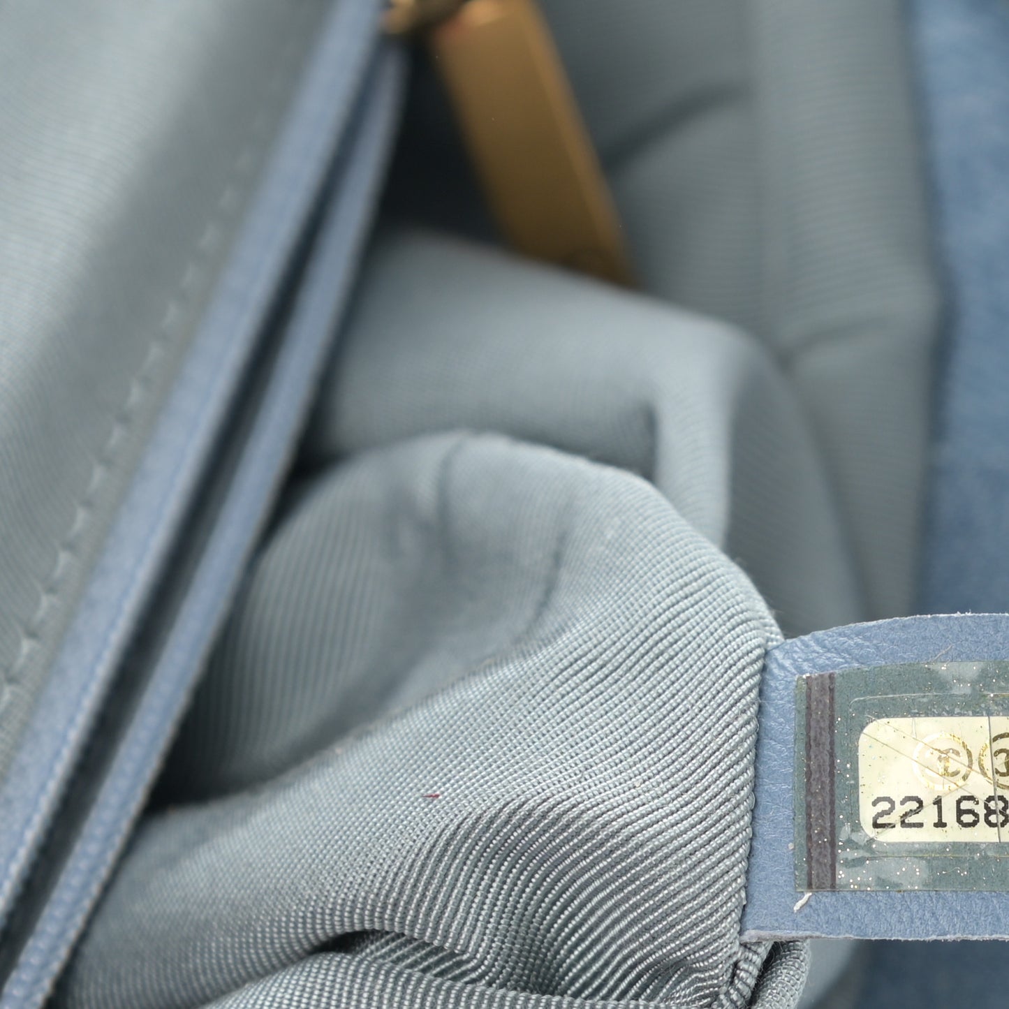 Washed Denim Quilted Small Urban Spirit Backpack Light Blue