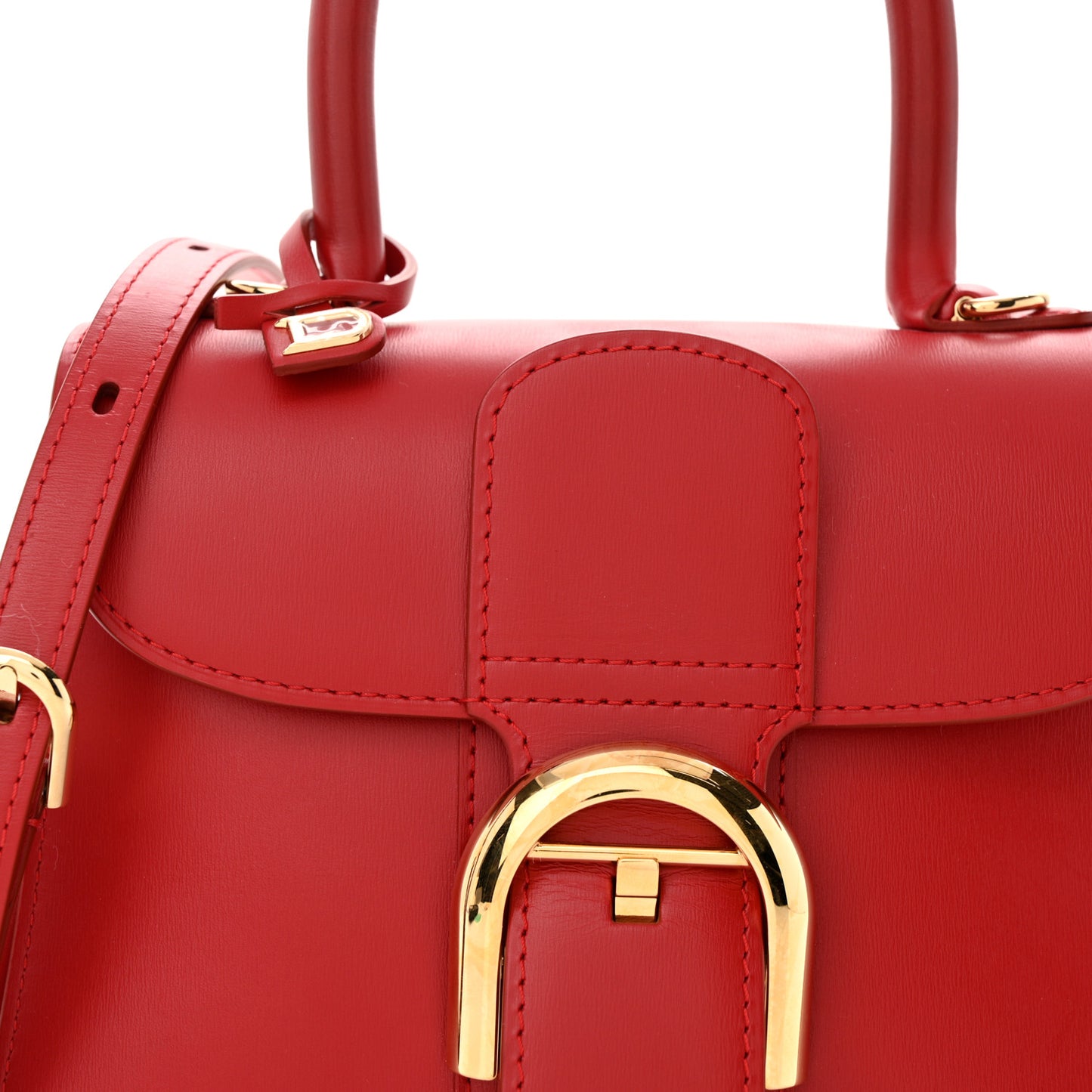 Box Calfskin Mini Brillant Satchel Red