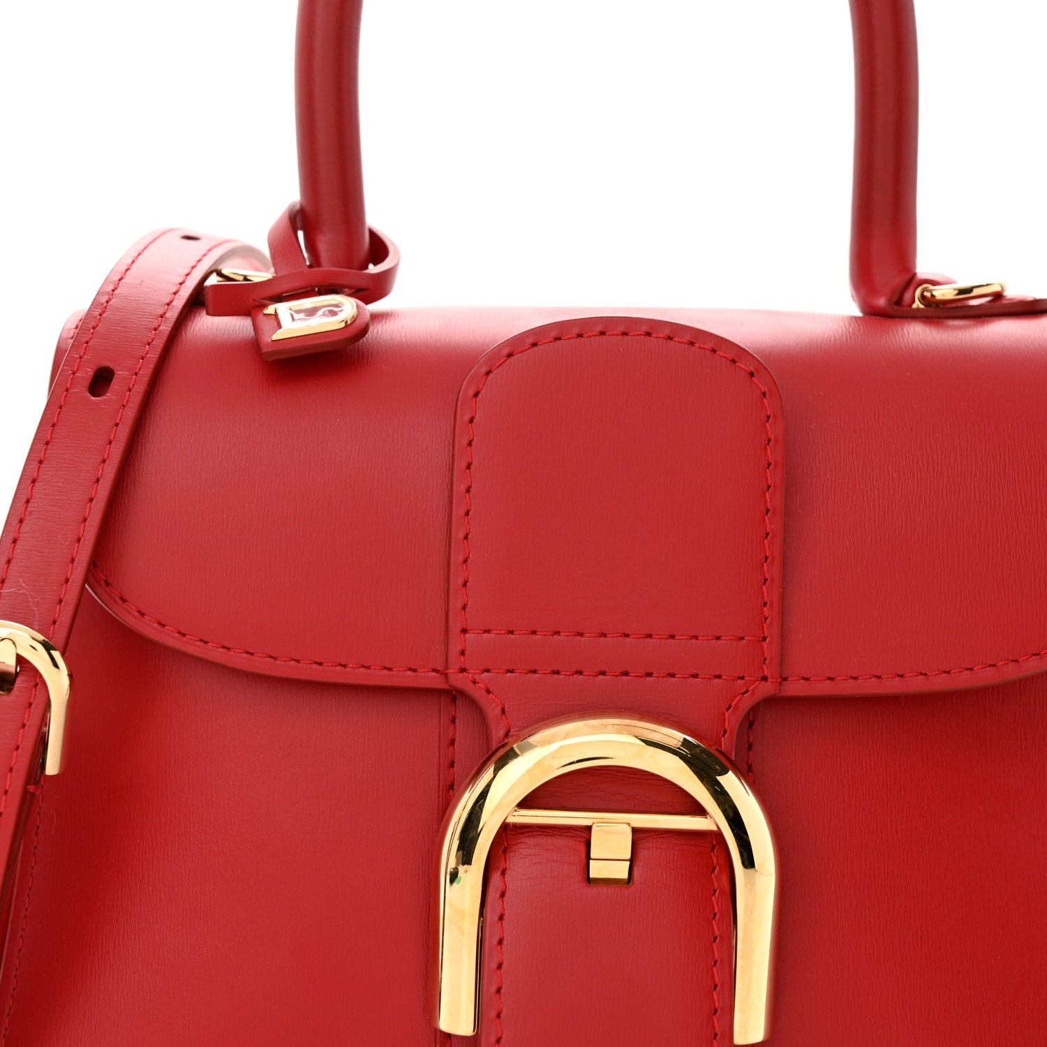 Delvaux Box Calfskin Mini Brillant Satchel Red 9 of 11