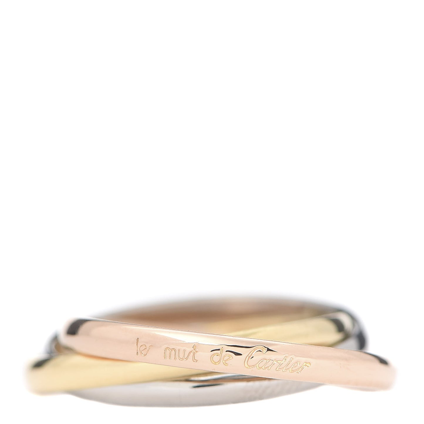 18K Pink Yellow White Gold Extra Small Les Must De Trinity Ring 48 4.5