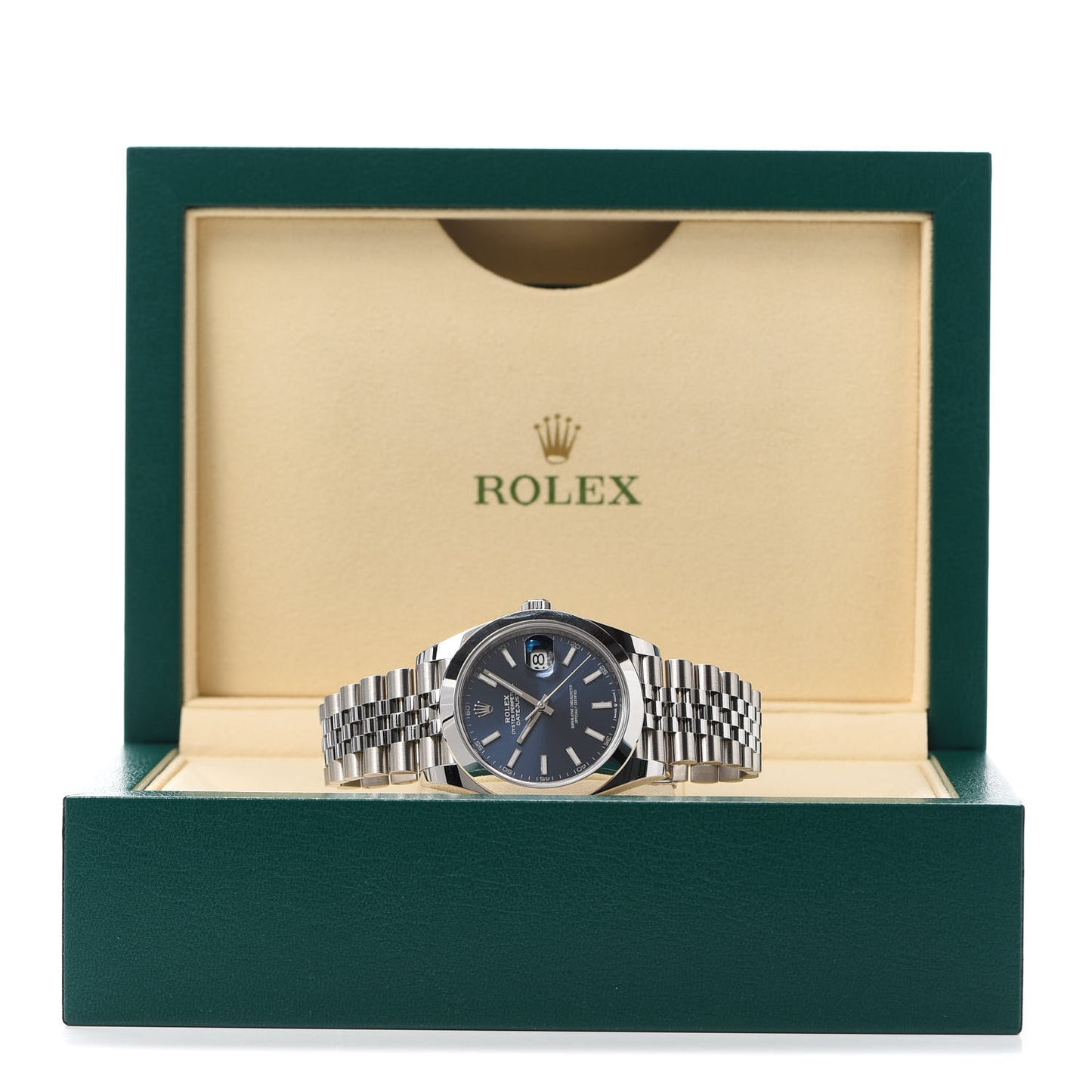 Stainless Steel 41mm Oyster Perpetual Datejust Watch Blue 126300