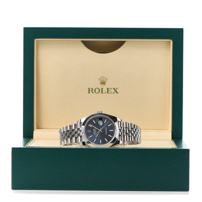 Rolex Stainless Steel 41mm Oyster Perpetual Datejust Watch Blue 126300 7 of 7