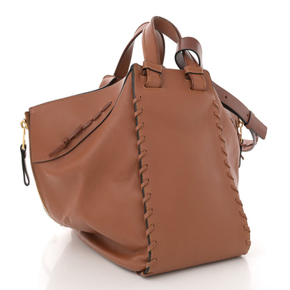 Loewe Calfskin Laced Hammock Shoulder Bag Tan 3 of 17