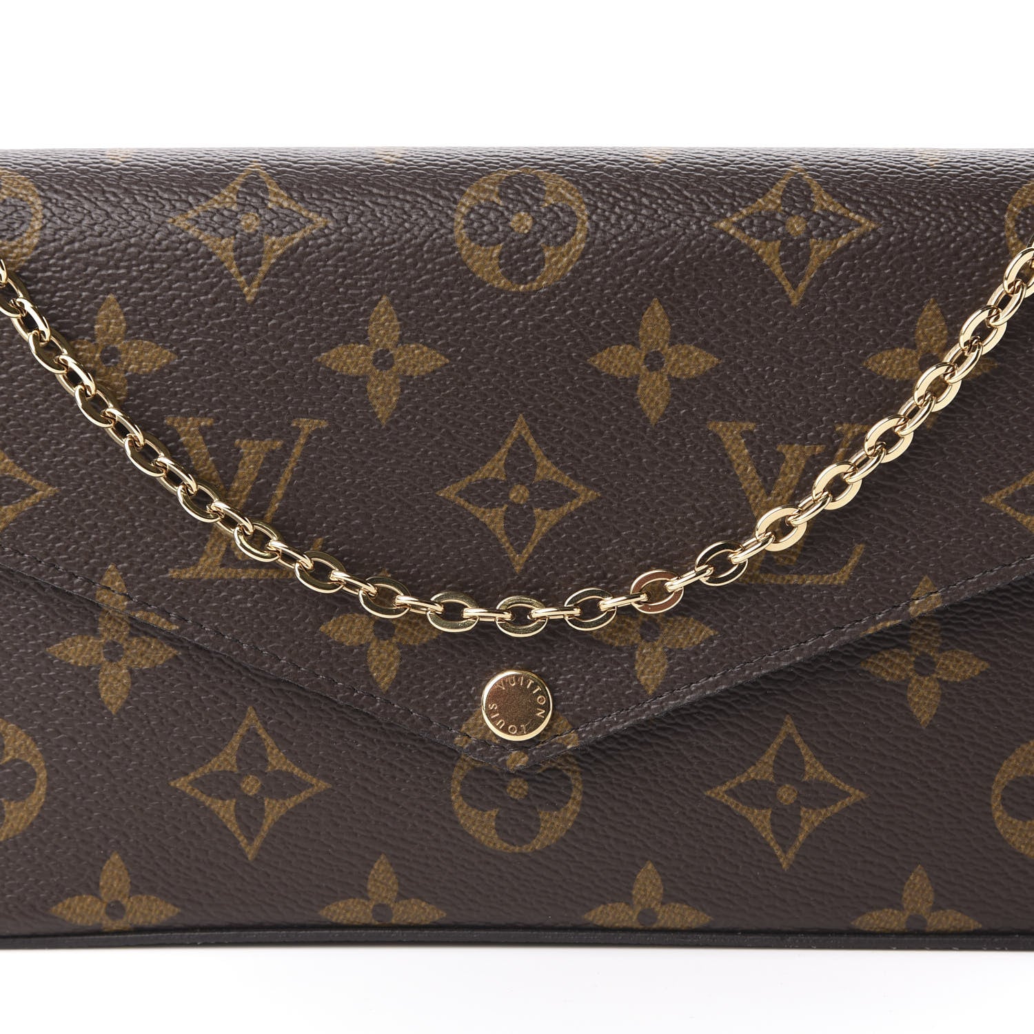 Louis Vuitton Monogram Pochette Felicie Chain Wallet Fuchsia 12 of 19