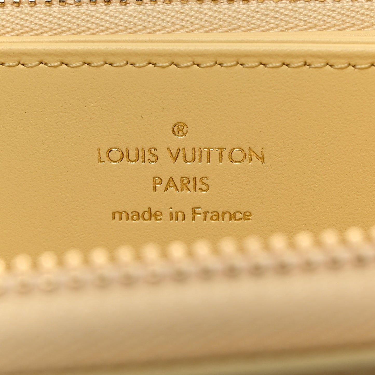 Calfskin Nanogram Embossed Zippy Wallet Jaune