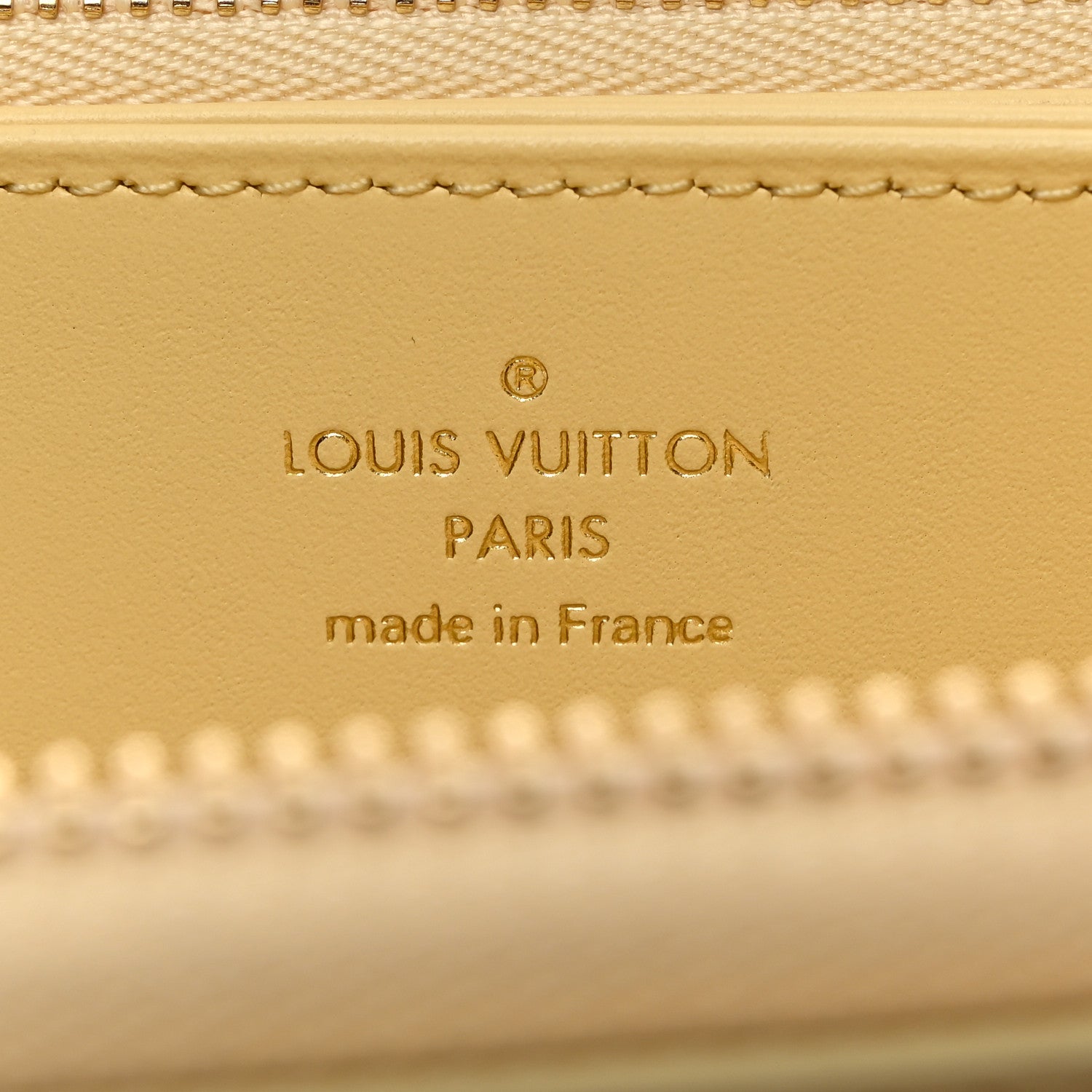 Louis Vuitton Calfskin Nanogram Embossed Zippy Wallet Jaune 6 of 6