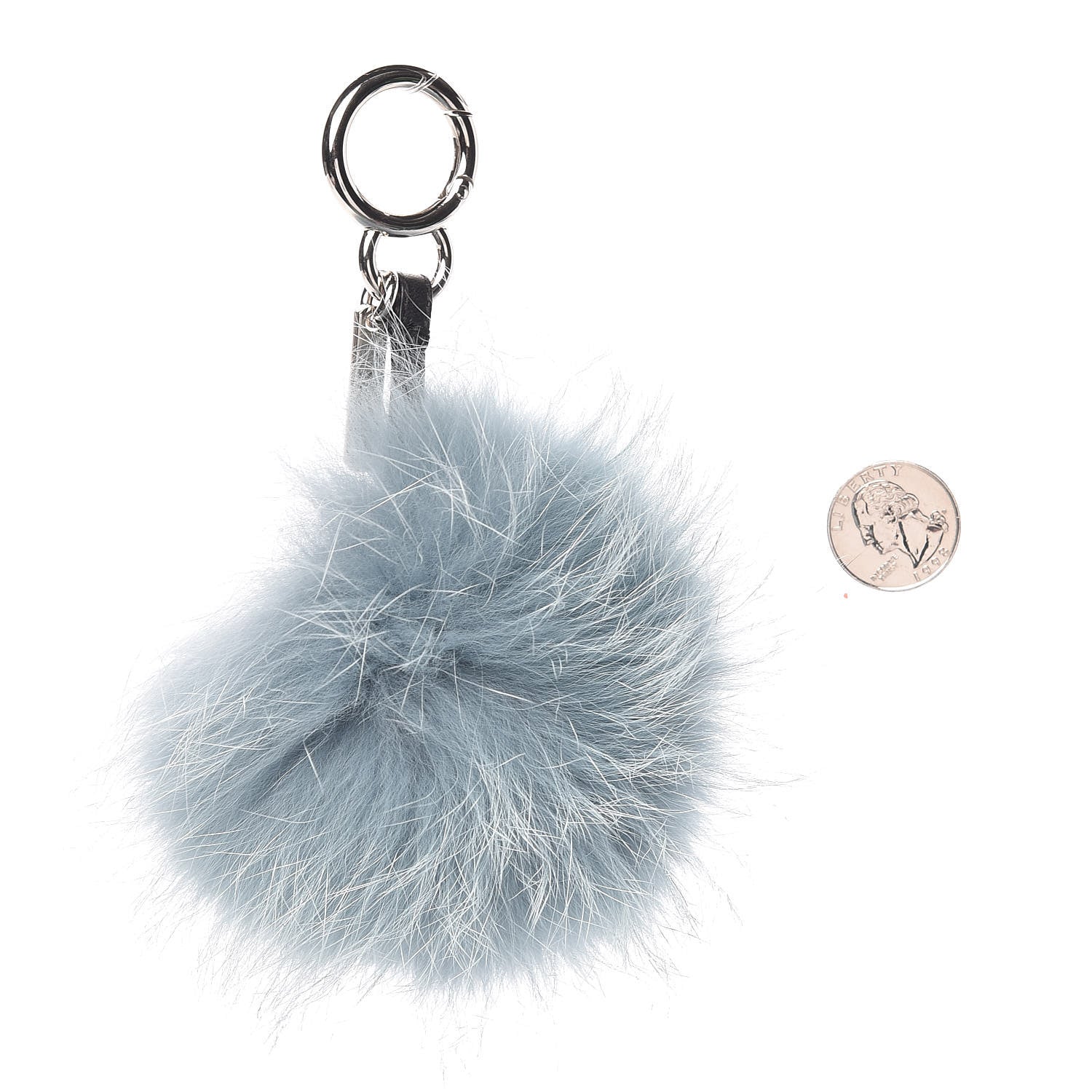 Fendi Fox Mink Rabbit Fur Vitello Flamingo Mini Monster Bag Bug Charm Lagoon Black Multicolor 2 of 3