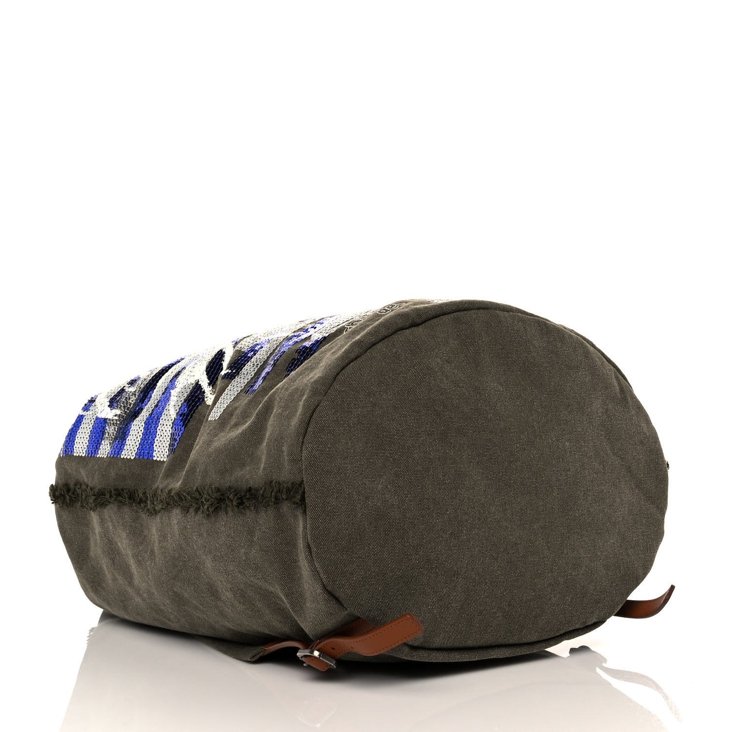 Canvas Sequins Cubano Trip Backpack Khaki