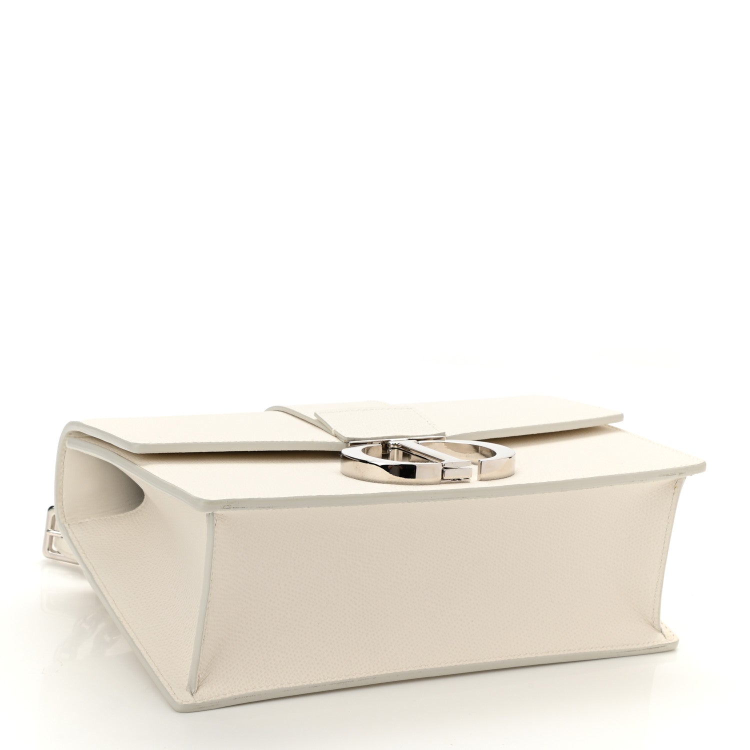 Christian Dior Grained Calfskin 30 Montaigne Chain Flap Bag White 4 of 10