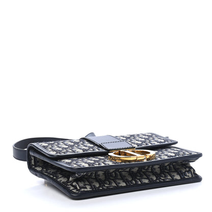 Christian Dior Oblique 30 Montaigne Flap Bag Blue 4 of 10