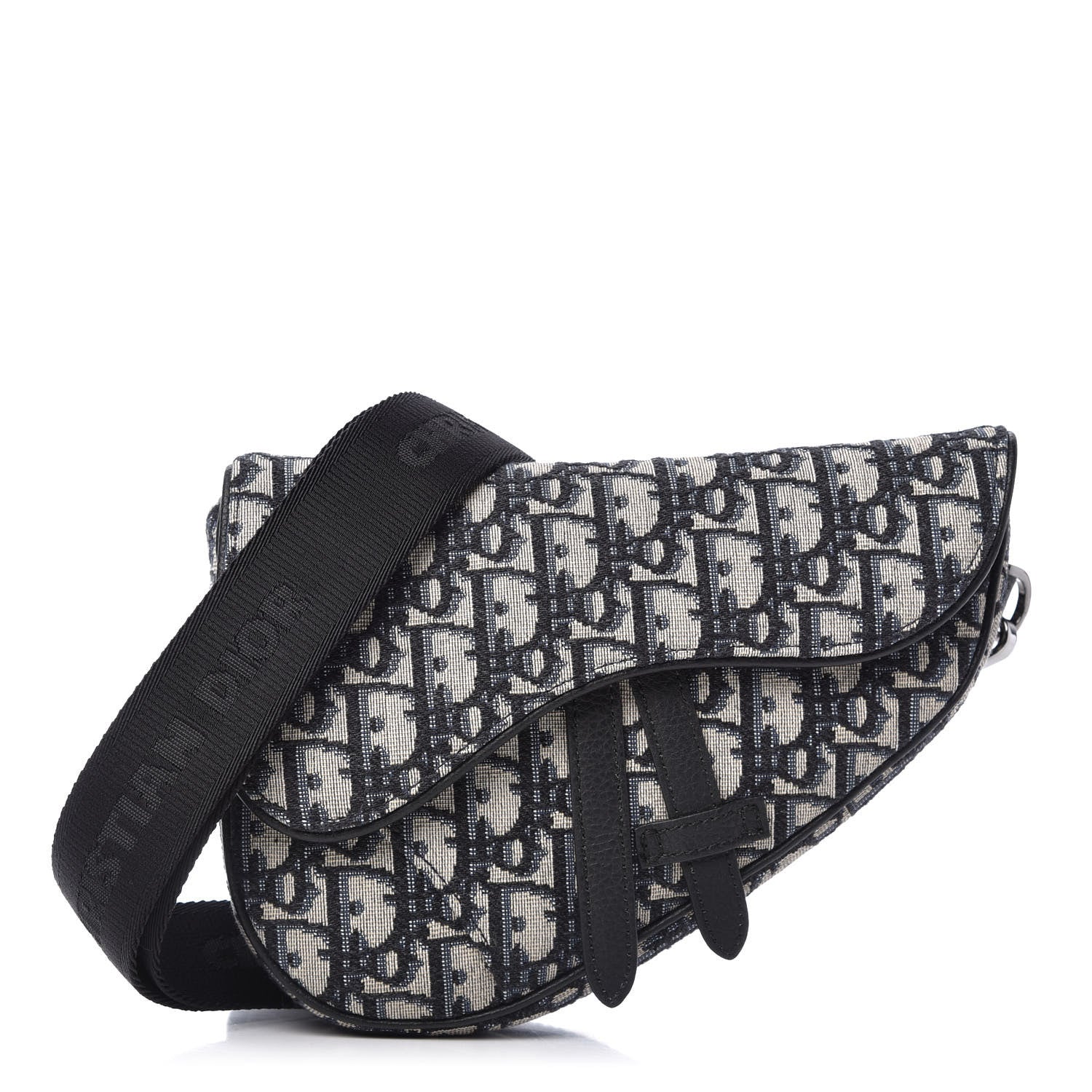 Christian Dior Oblique Mini Saddle Bag Blue 1 of 9