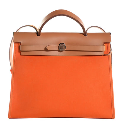 Hermes Toile Herbag Zip 31 PM Orange 1 of 15