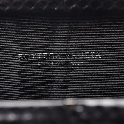 Bottega Veneta Satin Ayers Intreccio Impero Stretch Knot Clutch Black 6 of 6