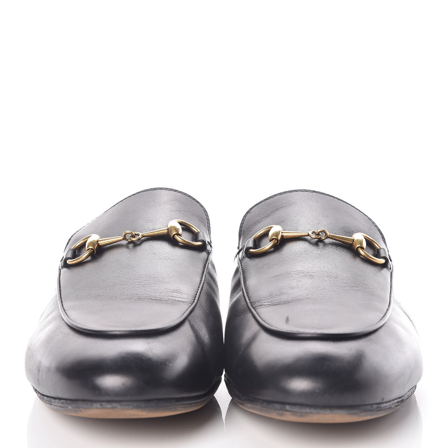 Calfskin Womens Princetown Slippers 38.5 Black