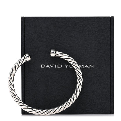 David Yurman Sterling Silver 6mm Cable Classic Cuff Bracelet 4 of 4