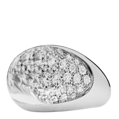 Cartier 18K White Gold Diamond Rock Crystal Myst de Cartier Ring 52 6 3 of 7
