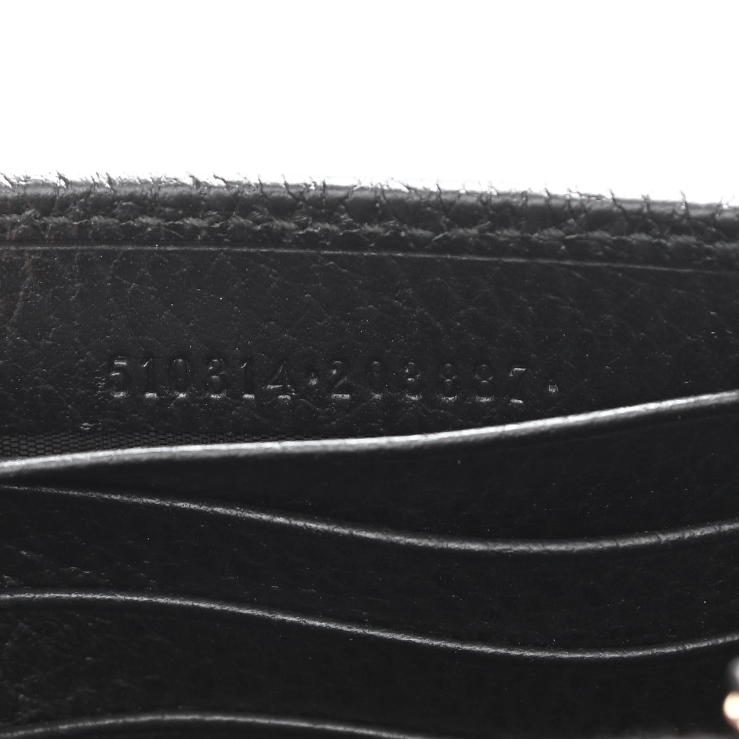 Dollar Calfskin Interlocking G Chain Wallet Black