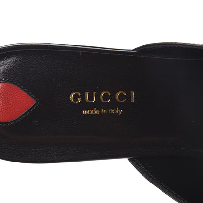 Gucci Malaga Kid Horsebit Slide Sandals 39.5 Black 7 of 9