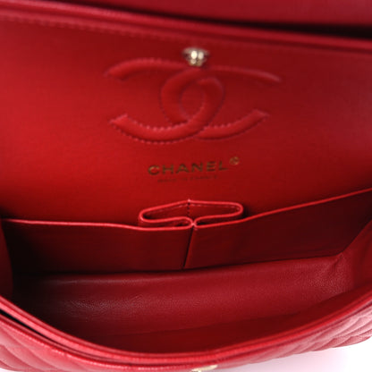 Chanel Caviar Quilted Small Double Flap Red 5 of 11