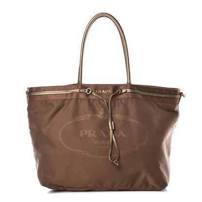Prada Tessuto Nylon Jacquard Logo Tote 1 of 9