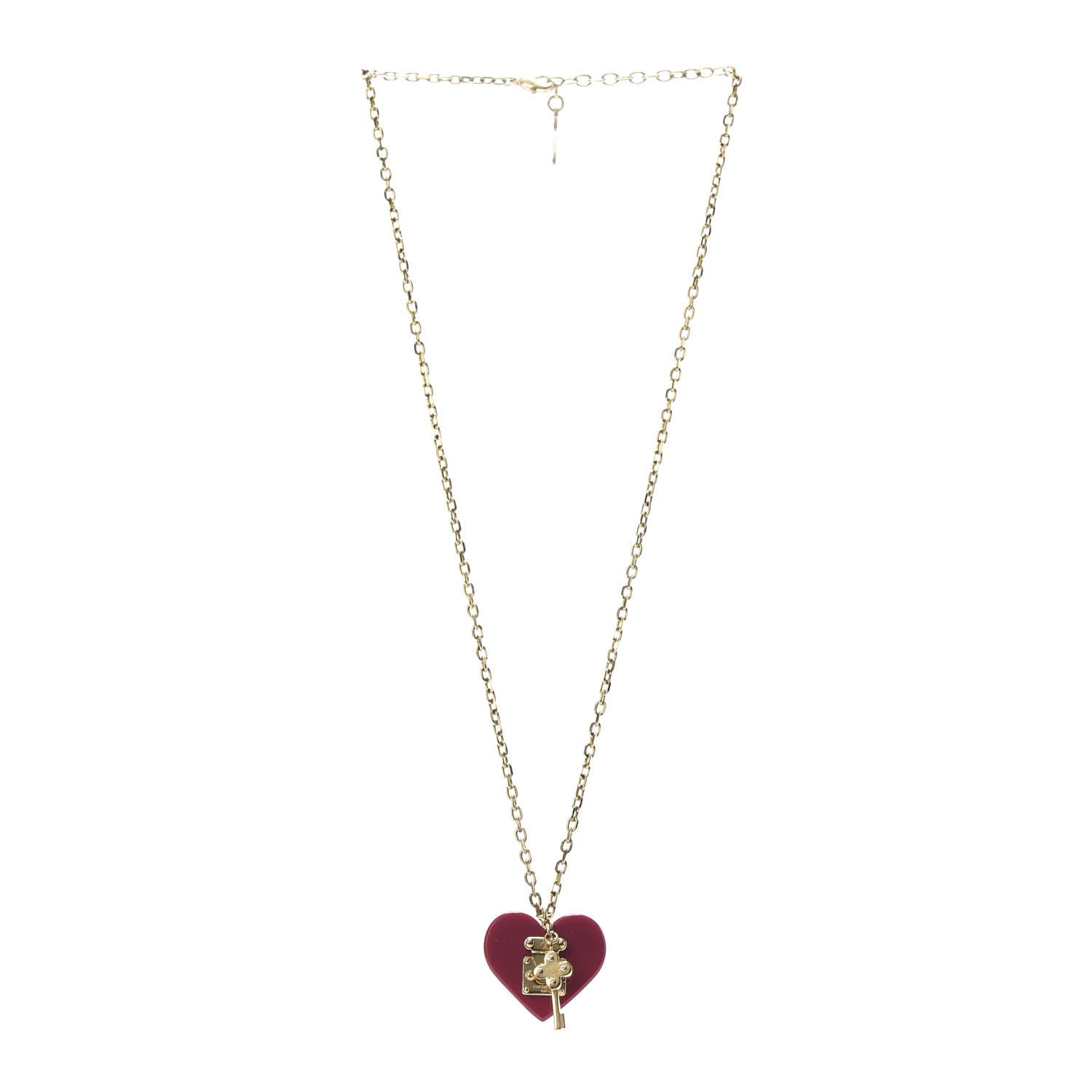 Louis Vuitton Lock Me Heart Necklace Fuchsia 3 of 5