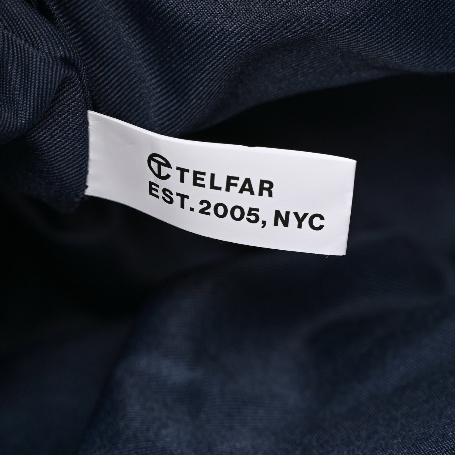 Telfar Vegan Leather Large Shopping Bag Navy 7 of 11