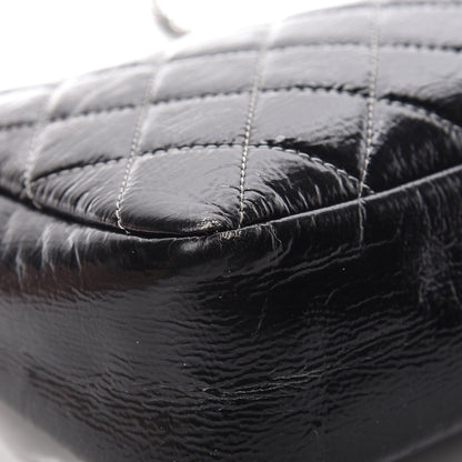 Chanel Vinyl Quilted Jumbo Melrose Degrade Flap Black 13 of 14