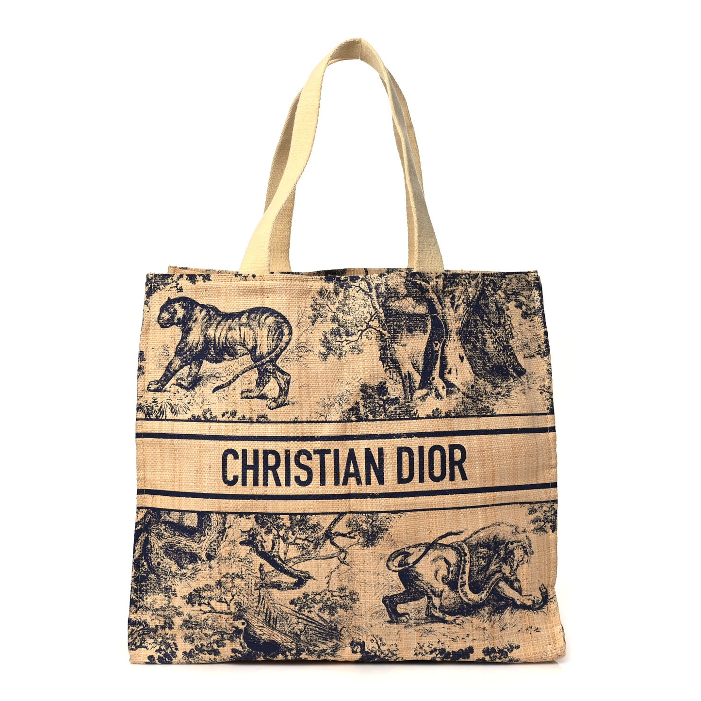 Straw Dioriviera Tote Beige