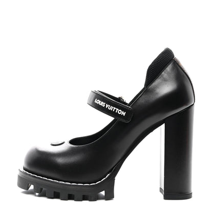 Louis Vuitton Calfskin Star Trail Ankle Pumps 39 Black 1 of 8