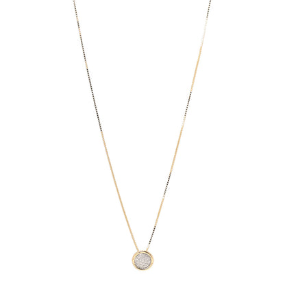 John Hardy 18K Yellow Gold Diamond Bamboo Pendant Necklace 1 of 5