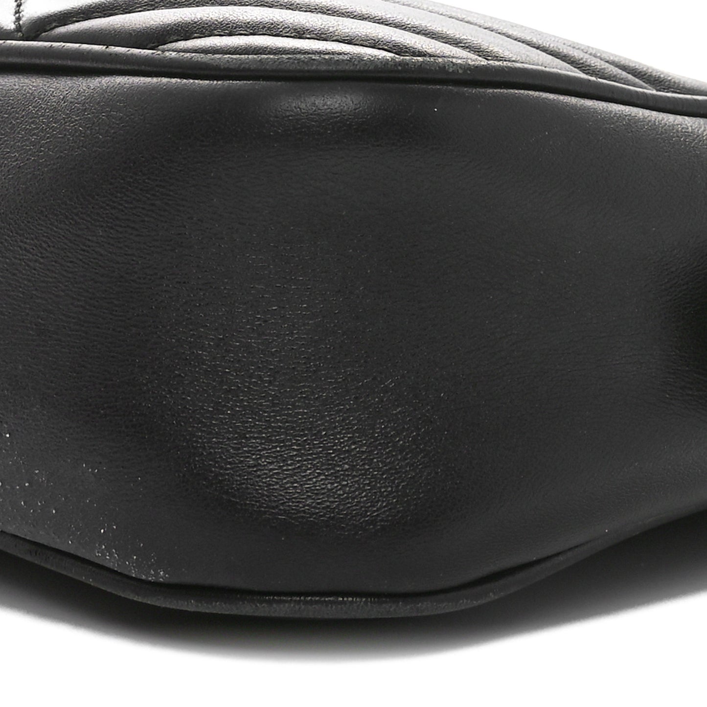 Calfskin Matelasse Small GG Marmont Chain Shoulder Bag Black