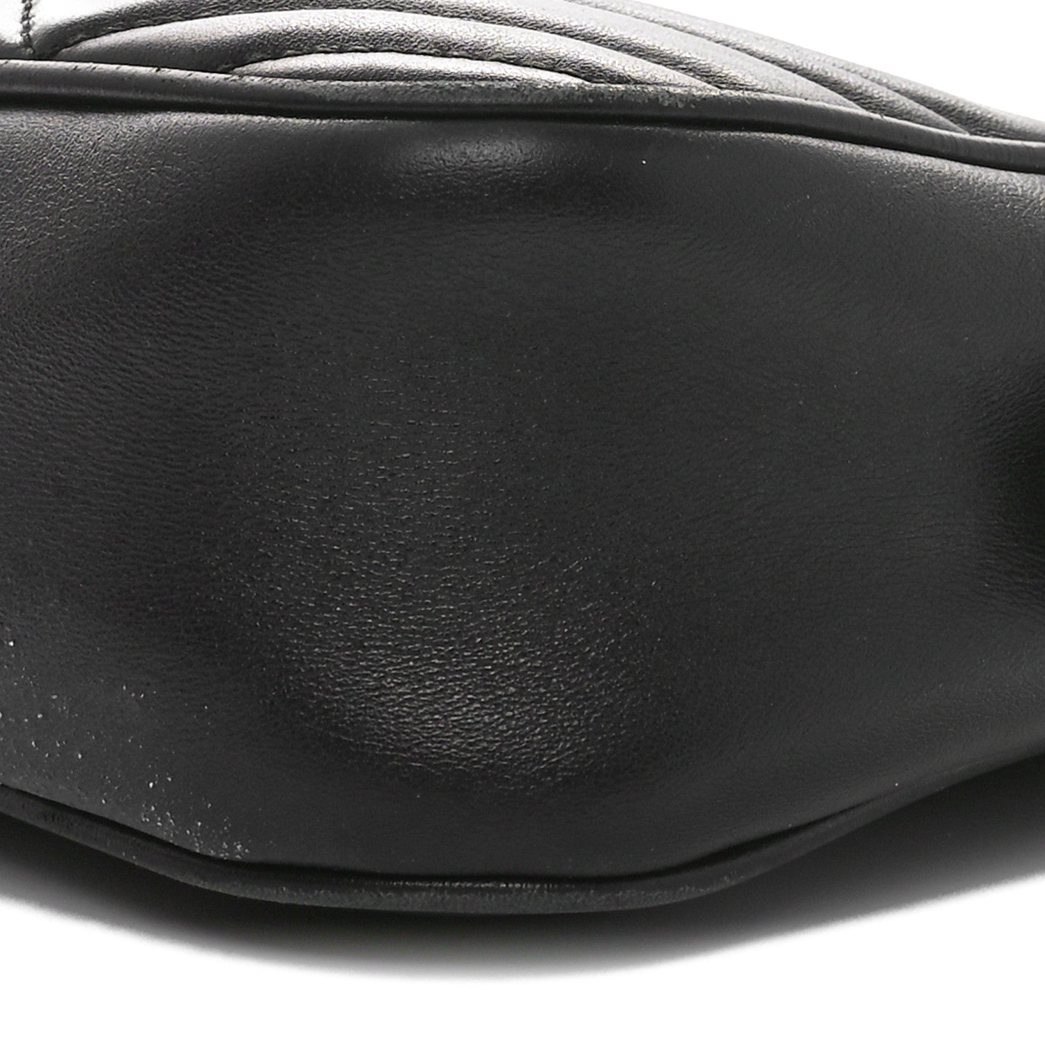 Gucci Calfskin Matelasse Small GG Marmont Chain Shoulder Bag Black 10 of 13