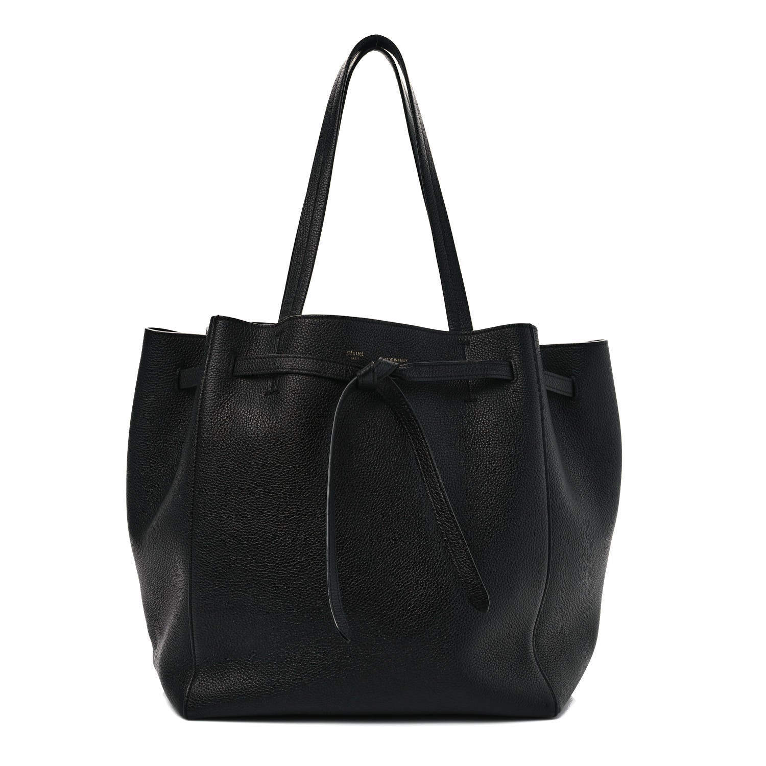 Celine Soft Grained Calfskin Small Belt Cabas Phantom Black 1 of 10