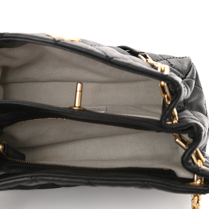 Chanel Calfskin Stitched Small Retro Chain Tote Black 4 of 10