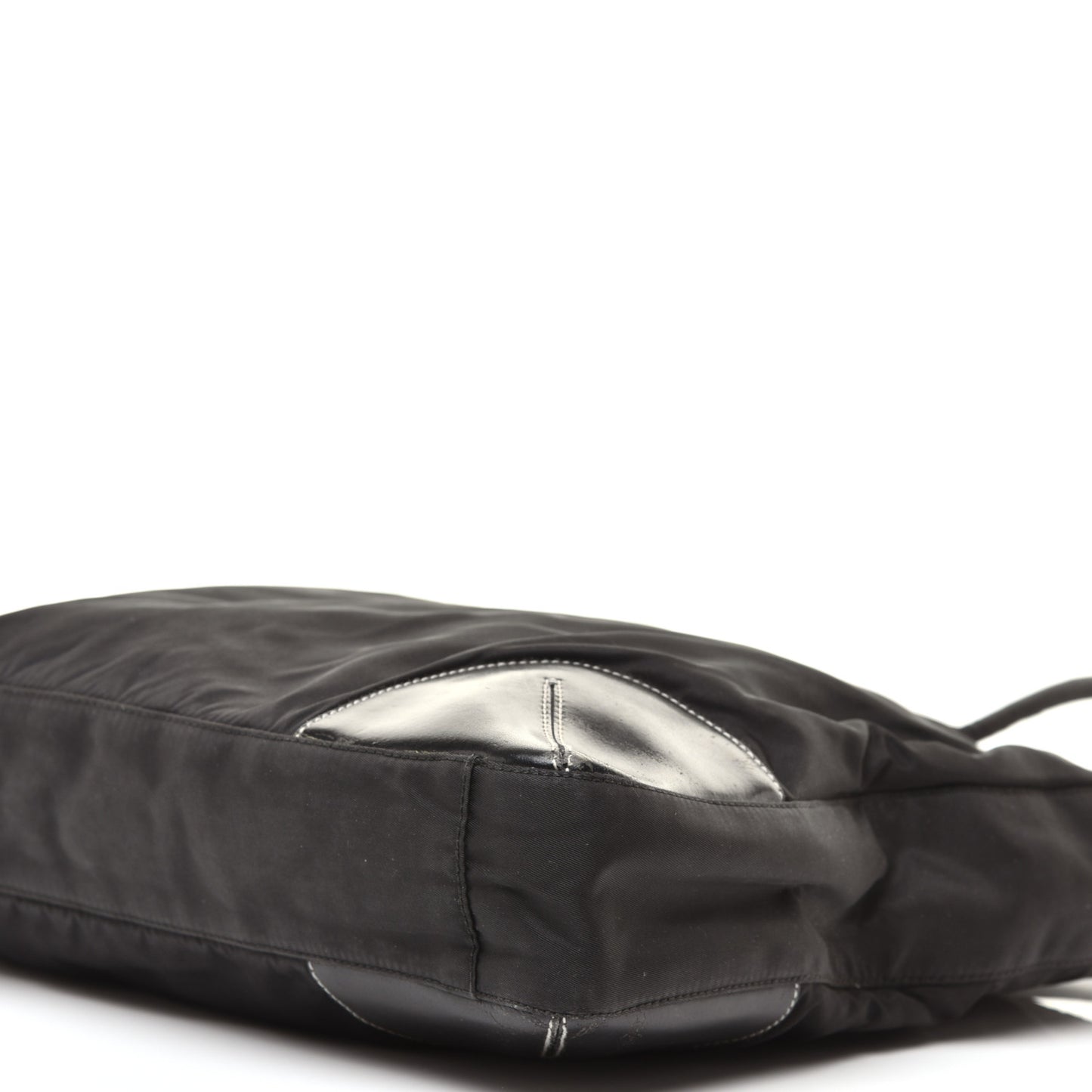 Tessuto Nylon Caflskin Shopping Tote Black