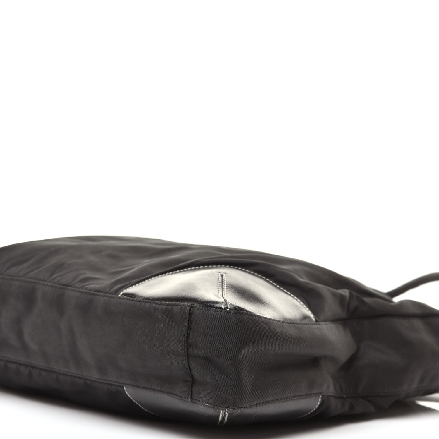 Prada Tessuto Nylon Caflskin Shopping Tote Black 8 of 9