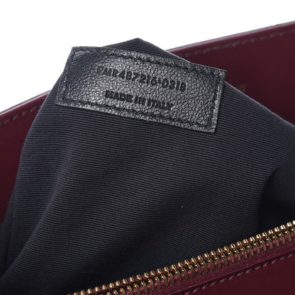 Saint Laurent Calfskin Y Quilted Monogram Medium Loulou Chain Satchel Palissandre 8 of 10